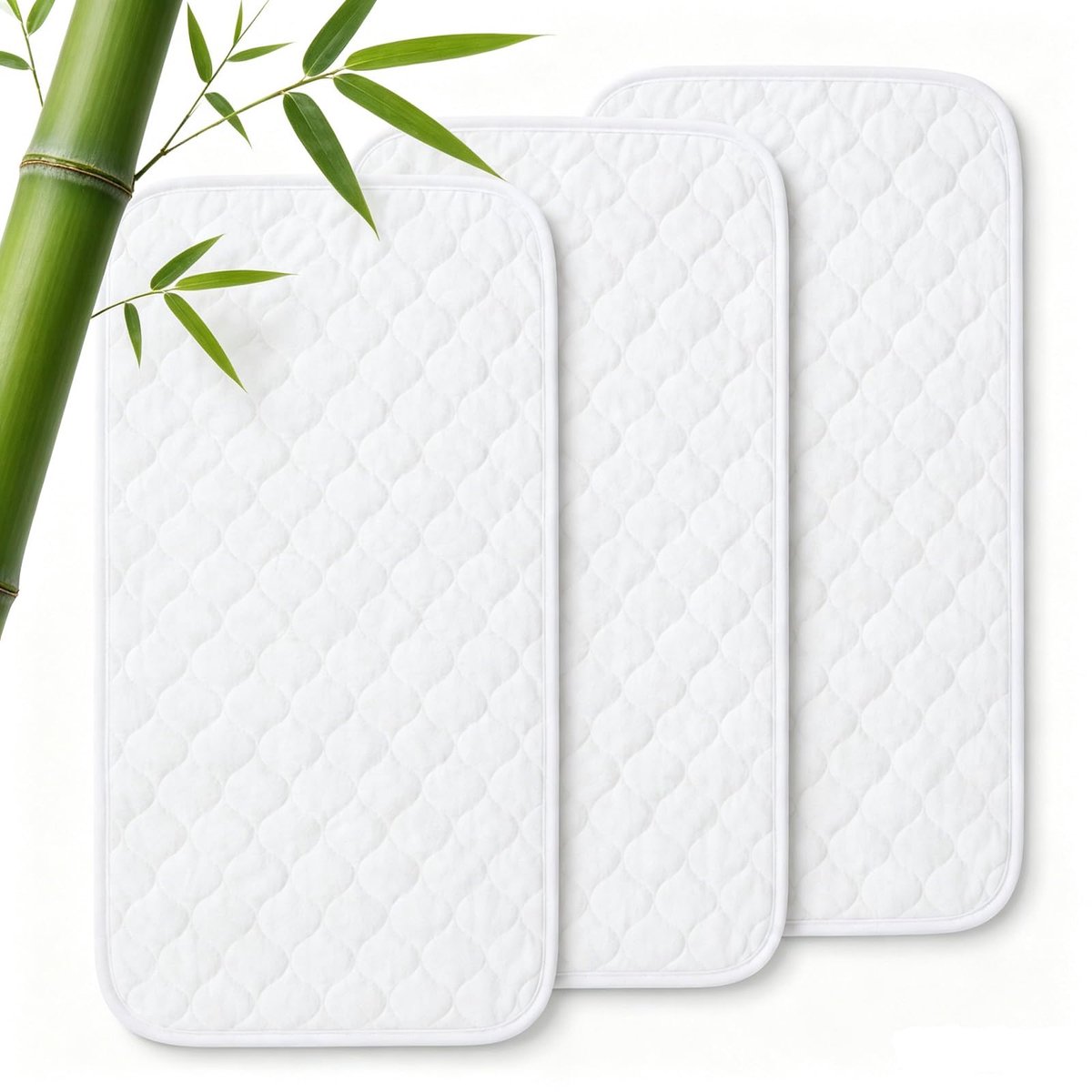 SnelShoppen - 3 Stuks Luier Verschoonmat Katoen Ademend Waterdicht Aankleedkussens Liners Wasbare Herbruikbare Katoen Urinoir Pad Luier Verschoontafel