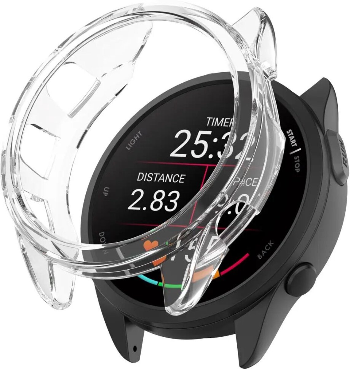 Hoesje Geschikt voor Garmin Forerunner 165 - TPU Bumper Case - Transparant