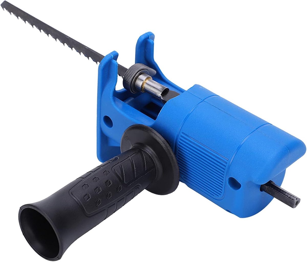 SnelShoppen - Reciprozagen, Draagbare Handzaag Adapter, Elektrische Boormachine, Aangepaste Gereedschappen, Houtbewerking Accessoires met 3 Zaagbladen