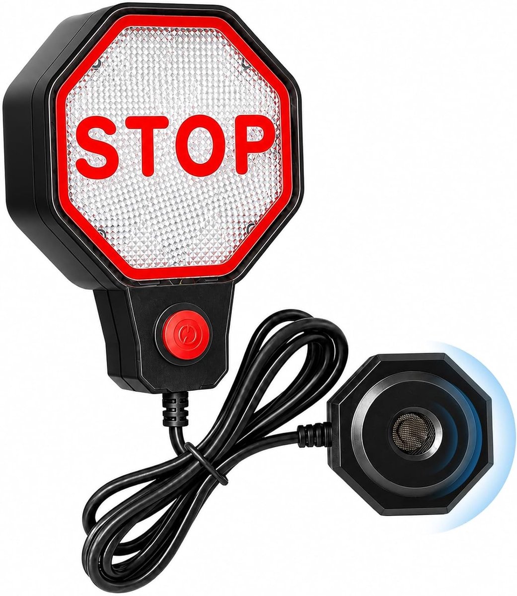 Ultrasone Parkeersensor - Wandmontage - N/A - Met LED-Stopsignaal en Akoestische Waarschuwing - Voor Garage en Carport