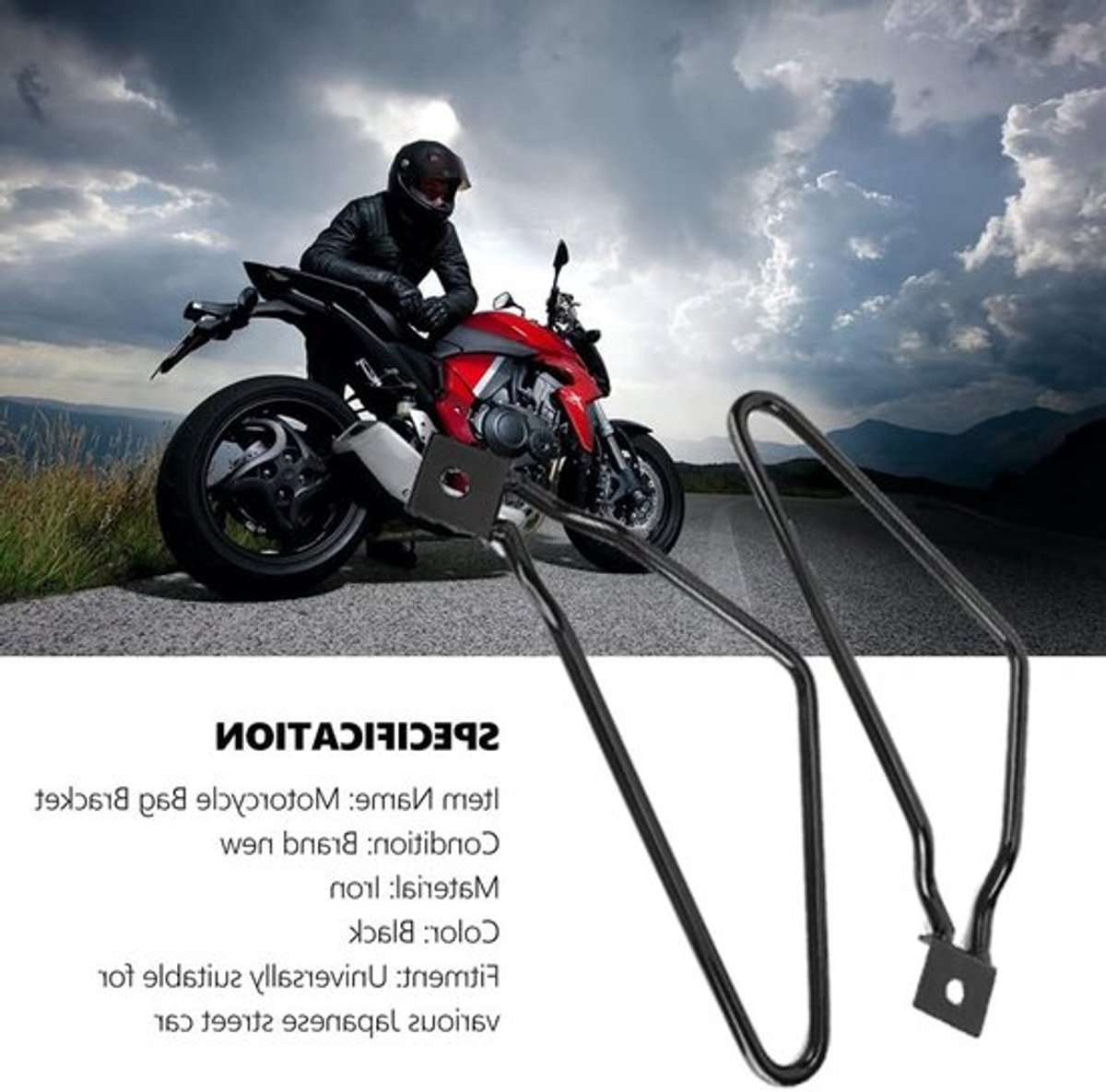 Universele Steun voor Motorfietstasjes - Stevige Beugels voor Motorrugzakken en Accessoires