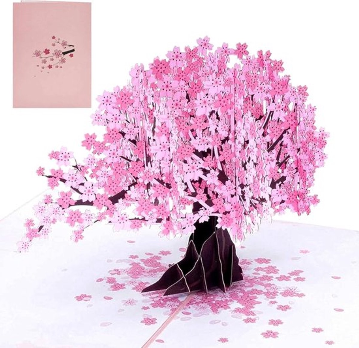 Prachtige 3D Kersenbloesem Pop-upkaart, romantische wenskaart voor Valentijnsdag, verjaardag en Moederdag, perfect als cadeau voor elke gelegenheid