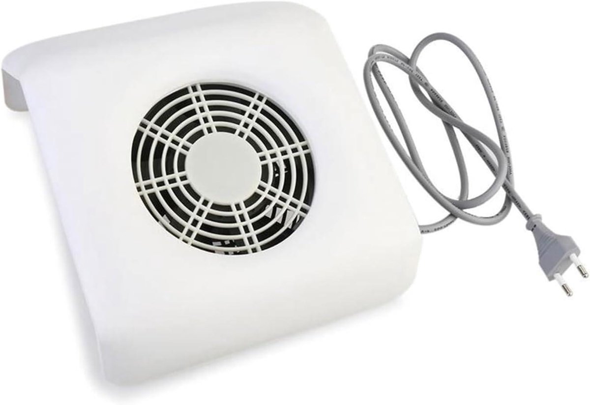 Nagelstofzuiger - Nail Dust Collector - Nagelstof Afzuigen - No-Noise Borstelmotor - 23W - Wit