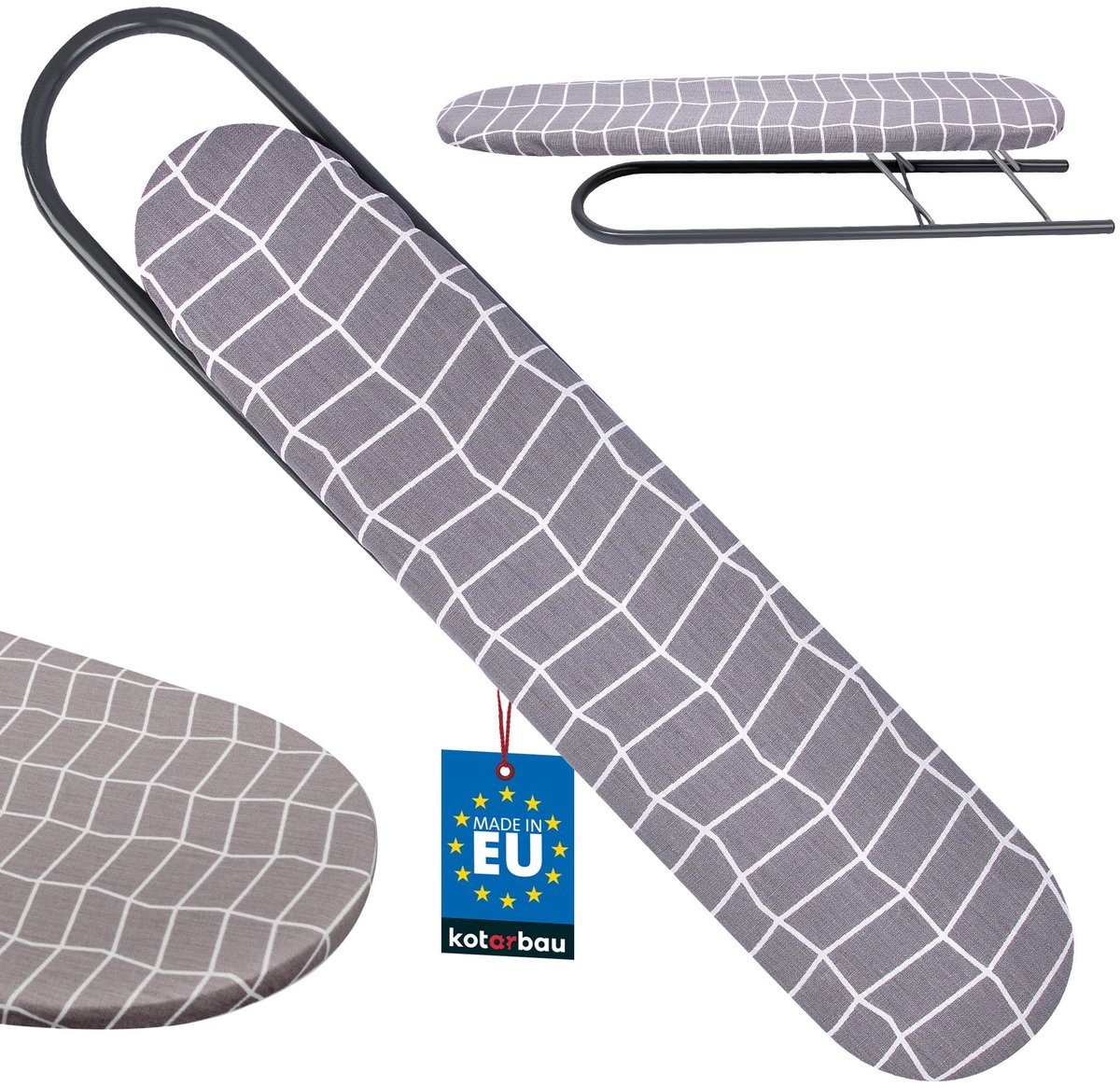 KOTARBAU® Mouw Strijkplank - Strijkplank voor Mouwen - Mouwplank 50 x 11 cm - Inklapbare Strijkplank - Grijs