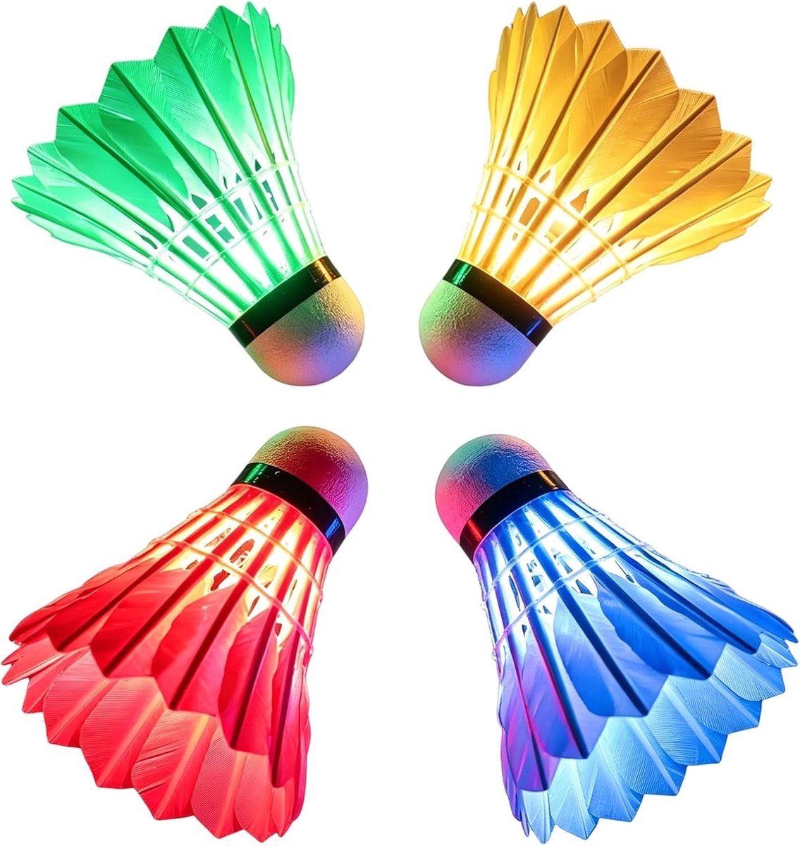 LED Badminton Shuttles - Rood, Groen, Blauw en Kleurveranderend - Met LED Verlichting - Voor Sportactiviteiten