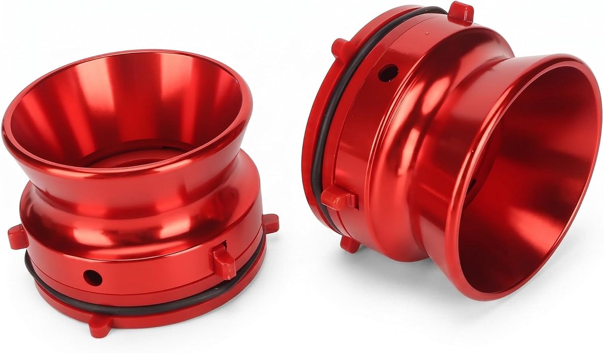 SnelShoppen - 1 Paar NAB Hub Adapters voor 10 Inch Reel to Reel Tape Recorders, Geschikt voor Diverse Merken, Rood, Hoogwaardige Stabiliteit en Perfec