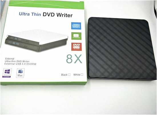 Externe DVD Brander - CD Speler - Bestanden Archiveren - USB 3.0 Poort - Ultra-slank - Zwart — afbeelding 4