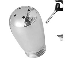 Stoomtip Koffiezetapparaat - Melkschuim Spuitmond - Professioneel Melkschuim Maken - Precisie 4 Gaats Ontwerp - 125 x 21 mm - Zilver