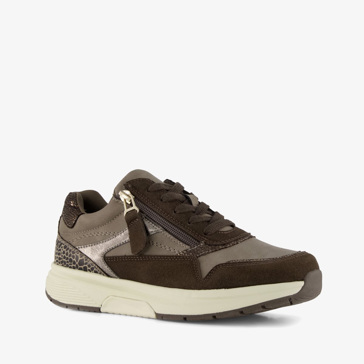 Natuform dames sneakers donkerbruin - Maat 38 - Uitneembare zool