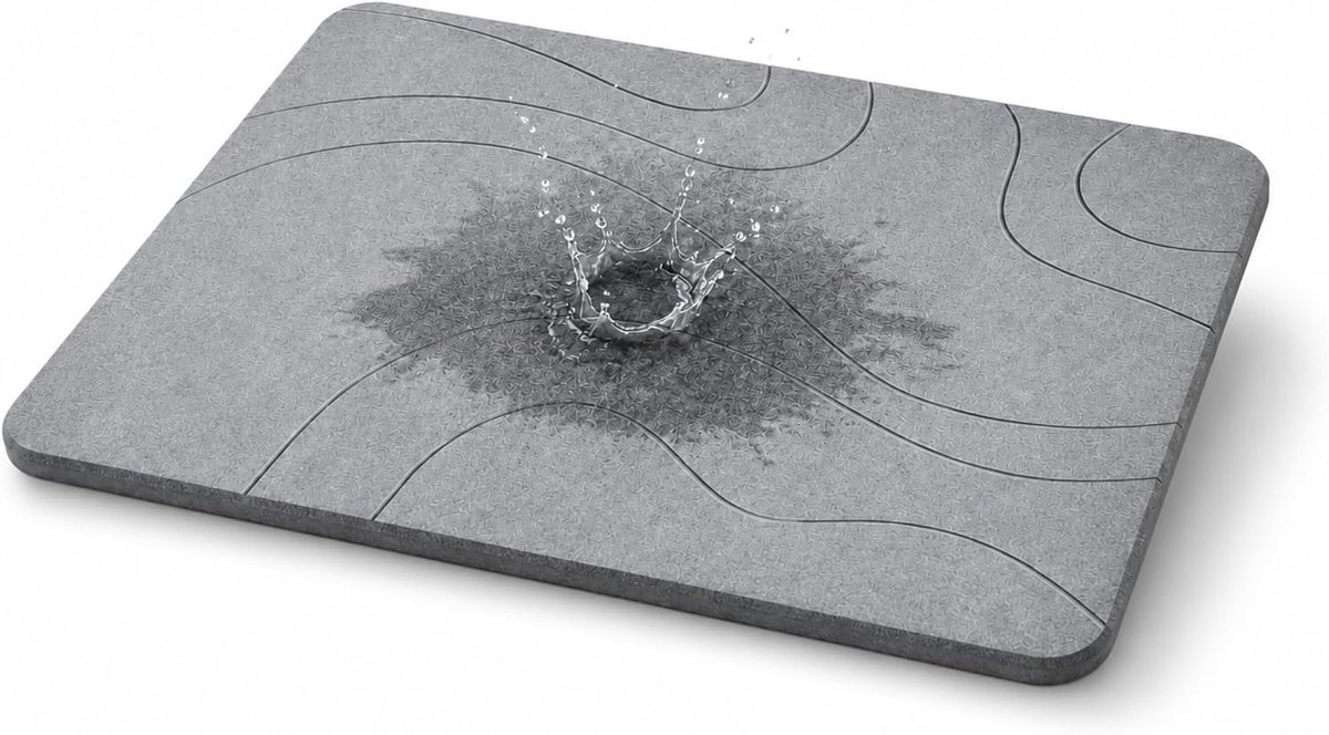 Badmat Diatomiet XL 45x75cm - Natuurlijke stof - Sneldrogend - Ideaal voor badkamer - SnelShoppen