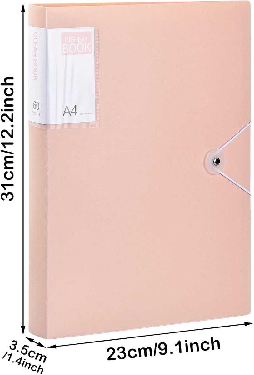 Documentenmap - Groen - A4 - Met 60 Transparante Hoesjes - Voor Presentaties en Organisatie