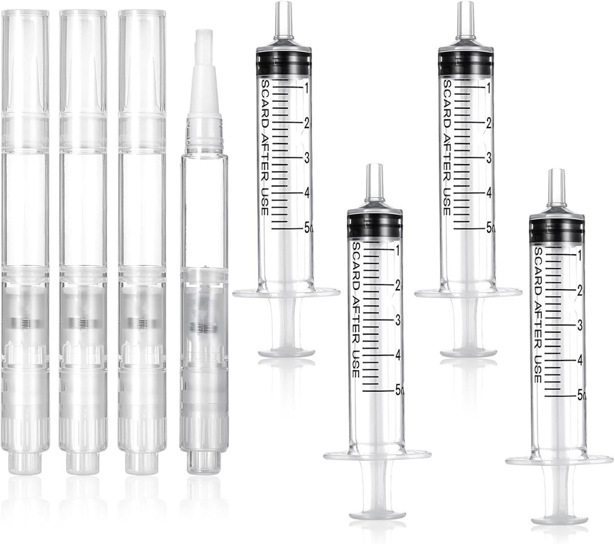 8X 3ml Navulbare Reparatiepennen en 5ml Plastic Spray Set voor Muurverf, Meubels en Vloeren