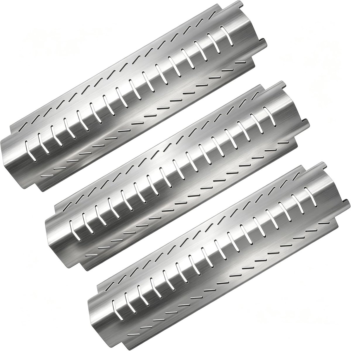 SnelShoppen - 3-Pack Vervangende Warmteplaten 38CM RVS voor Barbecue, Hittebescherming, Geschikt voor Camping, Tuin en Buitenkeuken