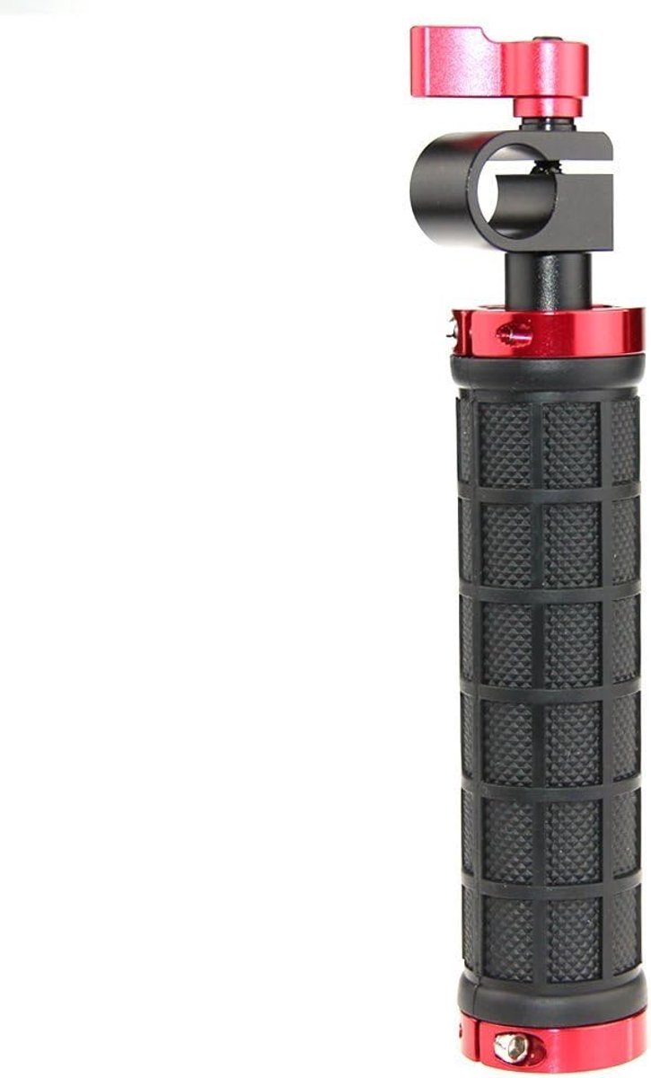 SnelShoppen - Camera Grip Handle met Rod Klem voor 15mm Rod Rig Steun DSLR Schouder Rig - Handgreep voor Professionele Video-opnames - Duurzaam en Lic