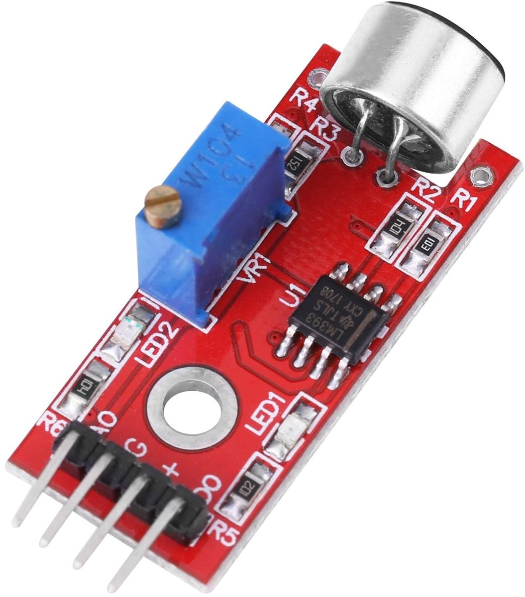 SnelShoppen - Hooggevoelige Audio Versteker Microfoon met 20 dB Gain voor DC 3.3 V / 5 V - Ideaal voor Feest, Camping, en Geluidsopnames