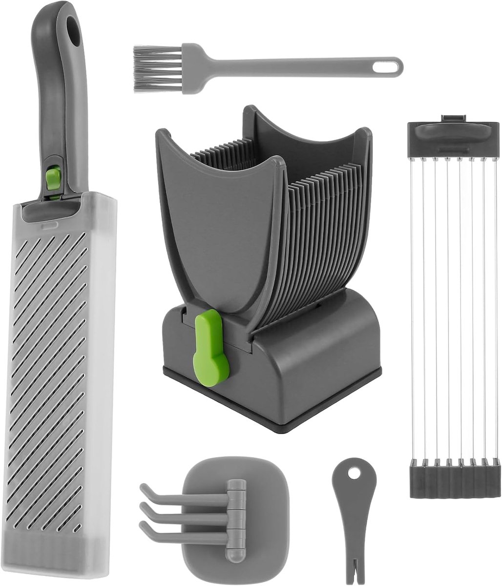 Vlees Snijmachine, Instelbare Dikte 2-4 mm - RVS en Kunststof - Handmatige Vlees- en Kaas Snijder - ShopVlot