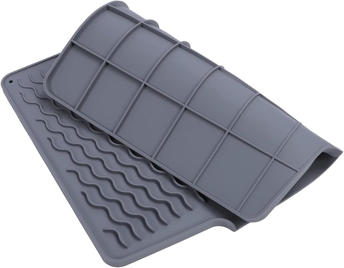 SnelShoppen - Silicone Afwas Droogmat, Warmtebestendige Vouwbare Hangende Afwasdrainmat voor Aanrecht, Antislip, Voedselveilig, Hygiënisch, Multifunct