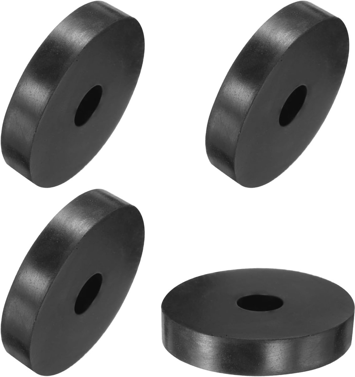 SnelShoppen - 4 Stuks Rubber Spacers 50mm OD 14mm ID 10mm Hoog - Ronde Anti-Vibratie Rubber Bussen, Dikkere Isolatie Ringen en Demppads voor Meubels e