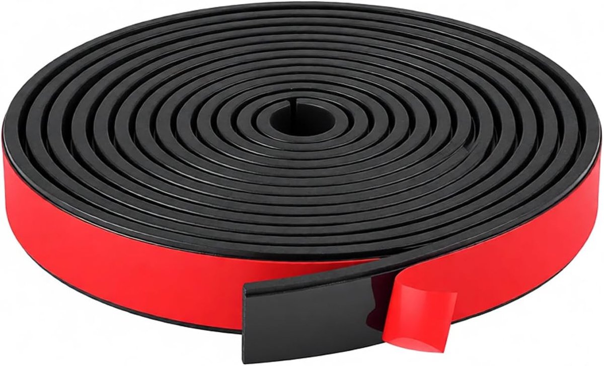 Rubber strips zelfklevend 20mm x 2mm - EPDM rubber - niet-slip profiel - eenvoudig te snijden - ShopVlot