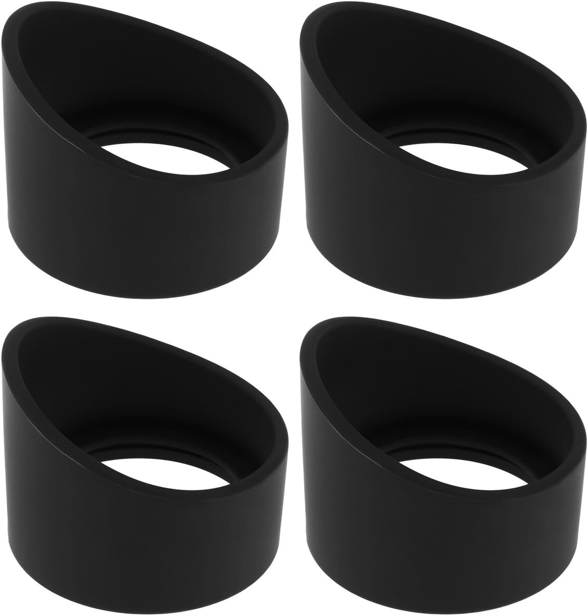 SnelShoppen - 4 Stuks Stereo Microscoop Oculair Cups 28x38mm - Compatibel met 31-33mm Oculairs - Flexibel Rubber - Duurzaam en Vouwbaar - Ideaal voor