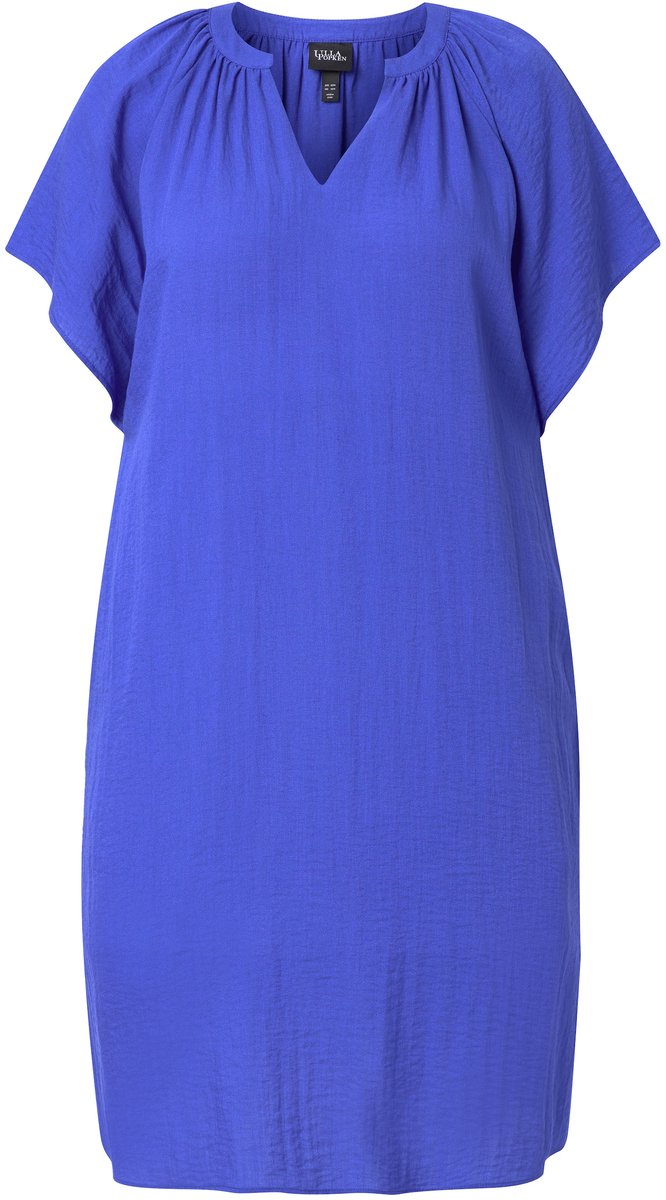 Ulla Popken - Dames - Korte jurken - Azuurblauw - Maat 42+