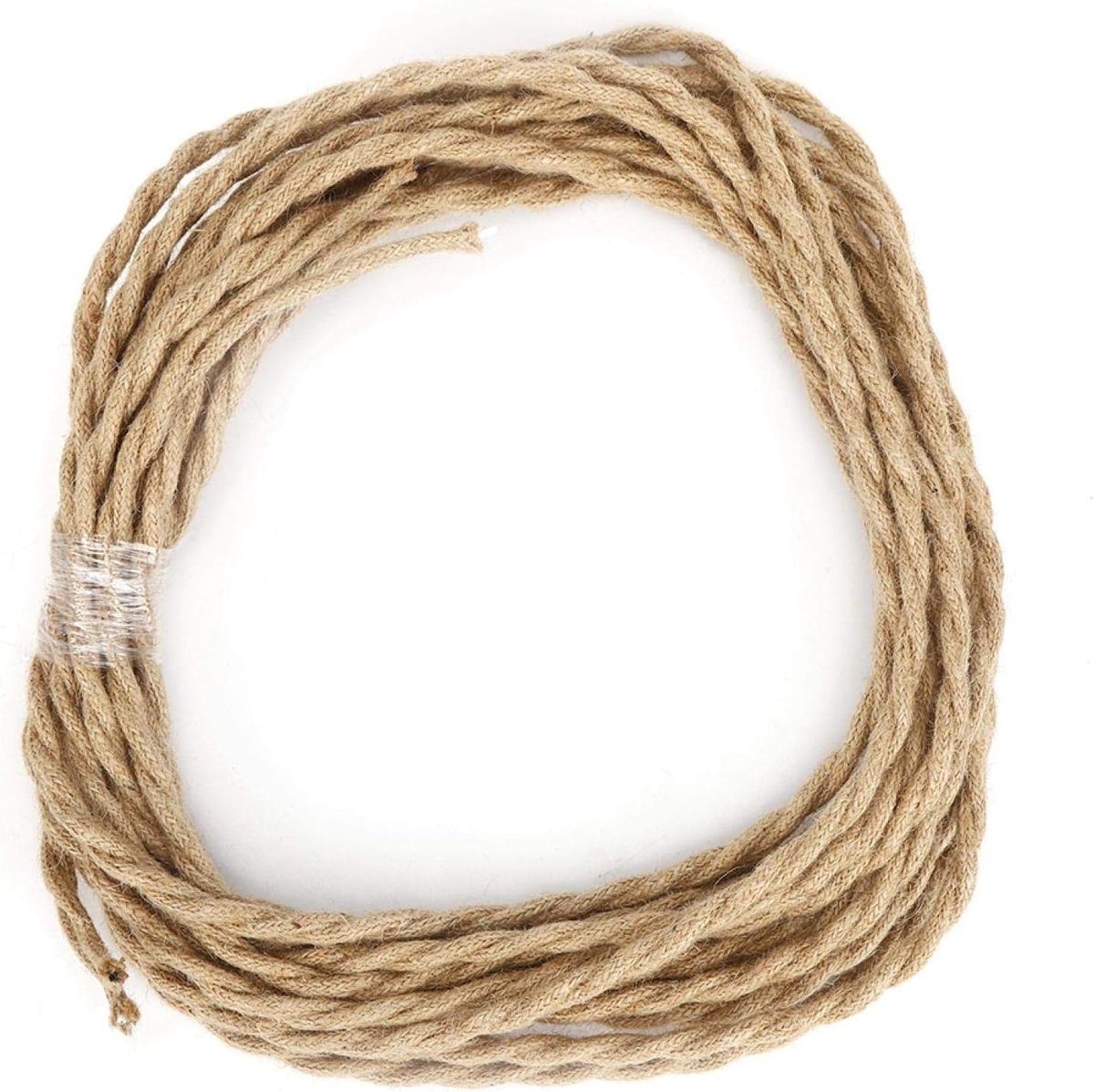 SnelShoppen - Elektrische Draad Vintage Jute Touw Gewonden Paar Elektrische Kabel 2m DIY Accessoires voor Kroonluchter Verlichting