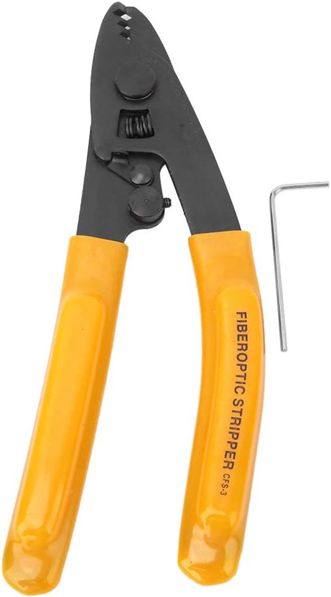 SnelShoppen - Fiber Optic Stripping Pliers, Ergonomische Striptangen met 3 Poorten en Hex Sleutel voor Fiber Kabels, Precisie Gereedschap voor Schoon