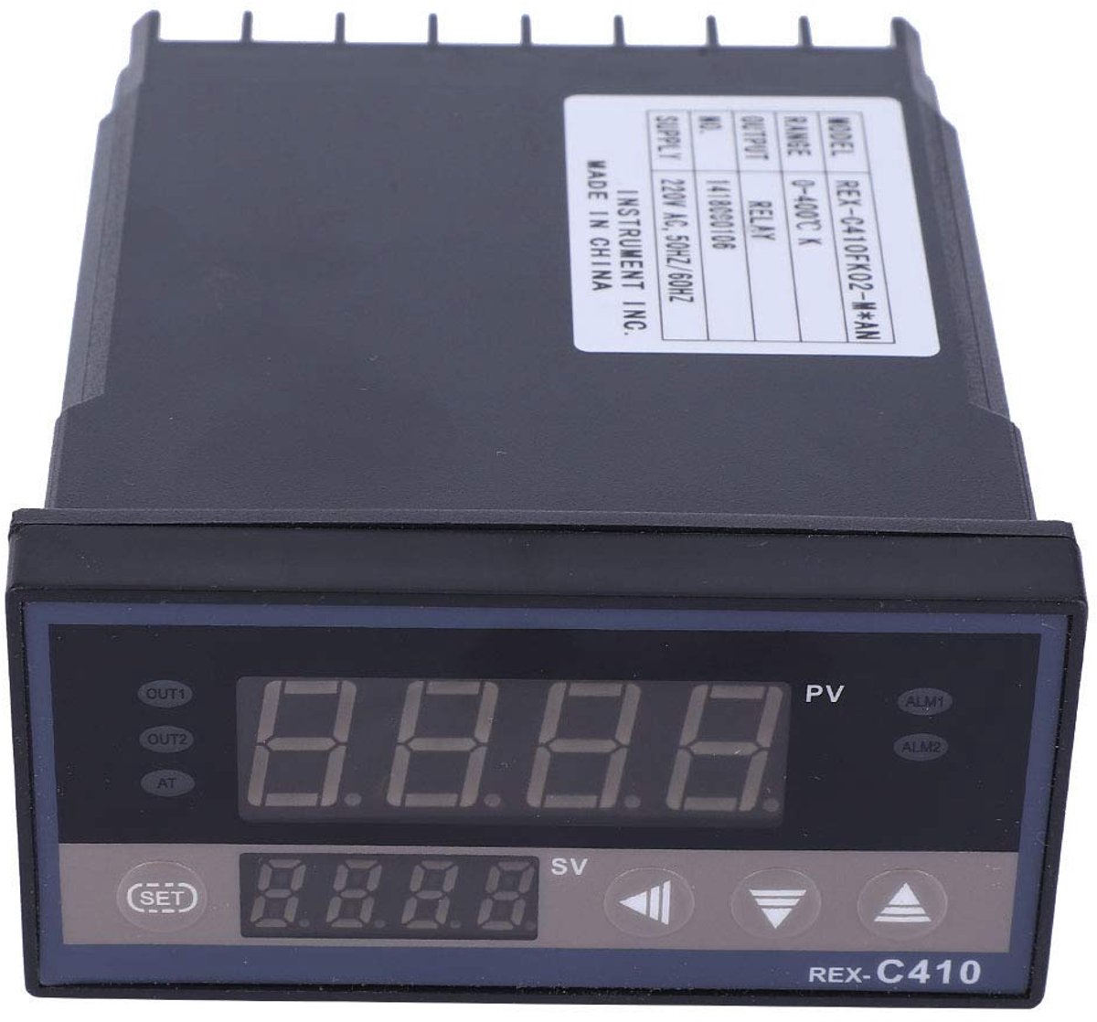 SnelShoppen - Digitale Temperatuurcontroller REX-C410 met Instelbare SSR en Relay Uitgang voor Voedselverpakking en Incubatorovens, Thermostaat AC220V