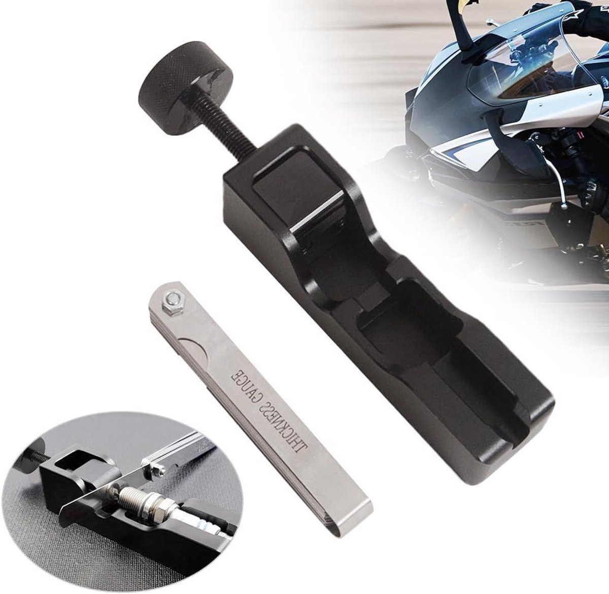 Bougie Gap Tool - Afstelgereedschap Bougie - Motoronderhoud - Universele Pasvorm - 10-16mm - Zwart
