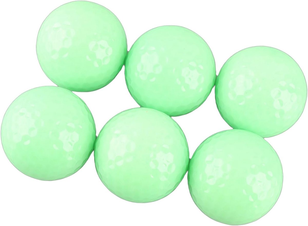 SnelShoppen - 6 Stuks Verlichtende Golfballen, Nacht Fluorescerende Golfballen voor Buiten, Ideaal voor Avond Golf, Flexibele Speelbal, Oplaadbaar, Ge