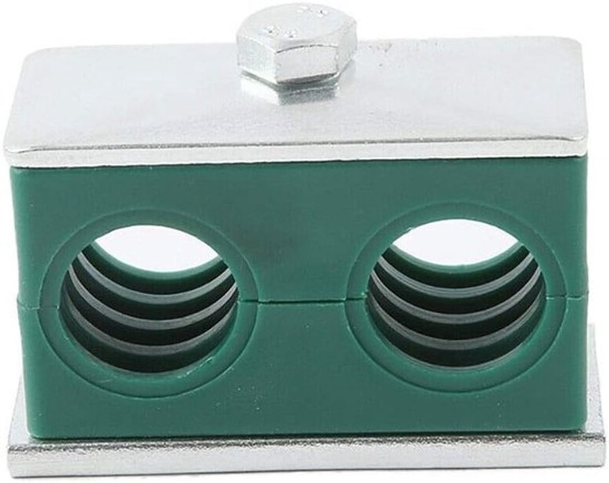 Duurzame buisklemmen voor 21.3mm buizen | Standaard dubbele klemmen voor hydraulische leidingen | Verpakking van 2 stuks