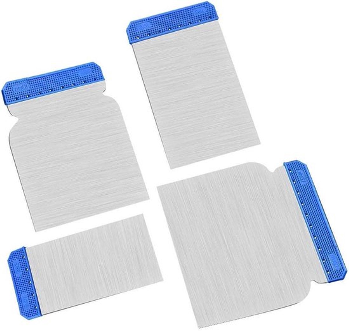 Shankless Blade Schildergereedschapset - 4 Verschillende Maten - Verfmes voor Verf - Hoge Kwaliteit - Verfmes Set met 50 mm, 80 mm, 100 mm en 120 mm