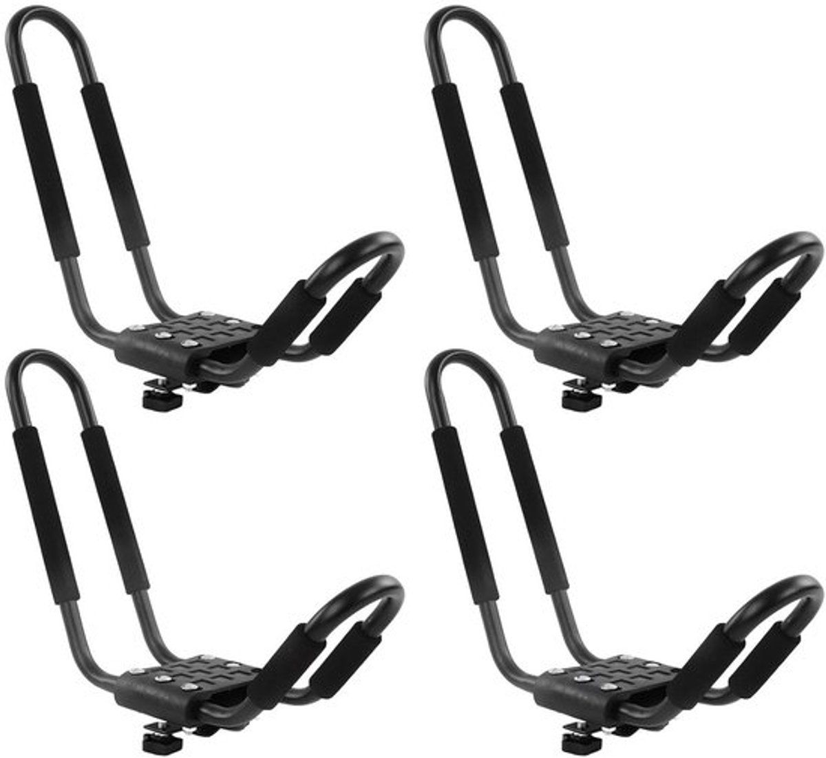 2 Paar Dakkoffers voor Kayak, J-Bar Houder voor Kano en Paddle Boards, Stevige Bootdragers tot 68 kg