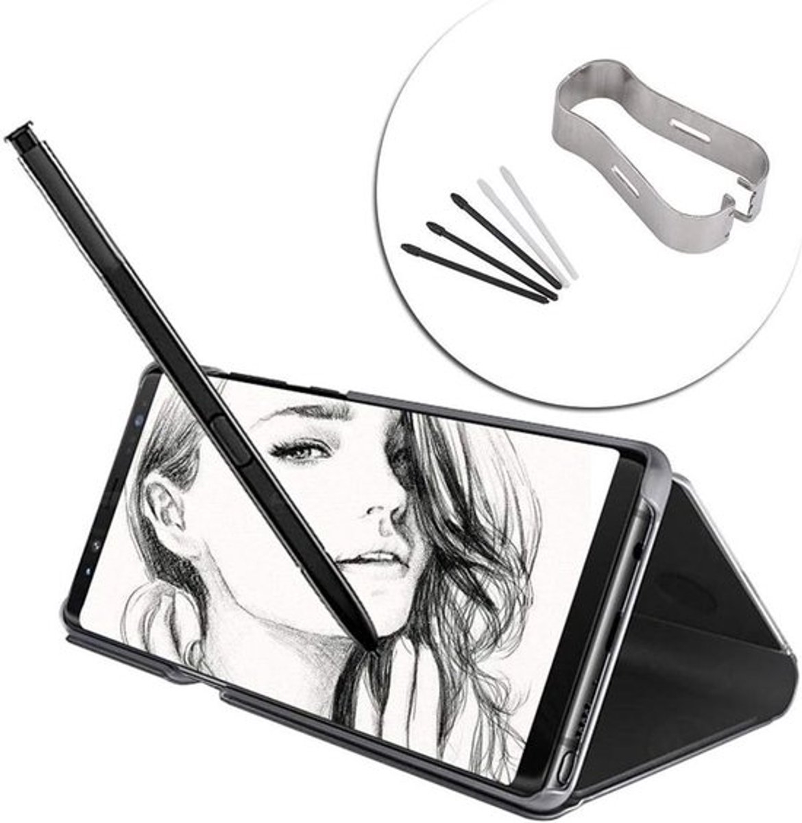 Vervangtips voor Stylus Pen - Universele Zachte Vervangtips voor Note 8/9 en Tab S3/4 - Pen Accessoires en Refill Tool Set