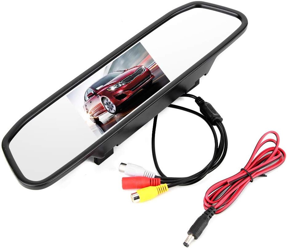 SnelShoppen - Achteruitkijkspiegel Camera Monitor 4.3" HD TFT-LCD Scherm met 2 Kanaal Video Invoer - Autotoebehoren voor Veilig Rijden