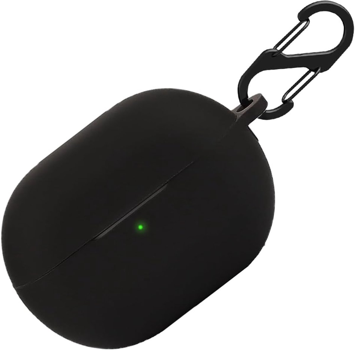 SnelShoppen - Silicone Hoes voor Realme Buds Air 5 Pro, Schokbestendige Beschermhoes met Sleutelhanger - Zwart, Premium Silicone, Ultra Dun, Wasbaar,