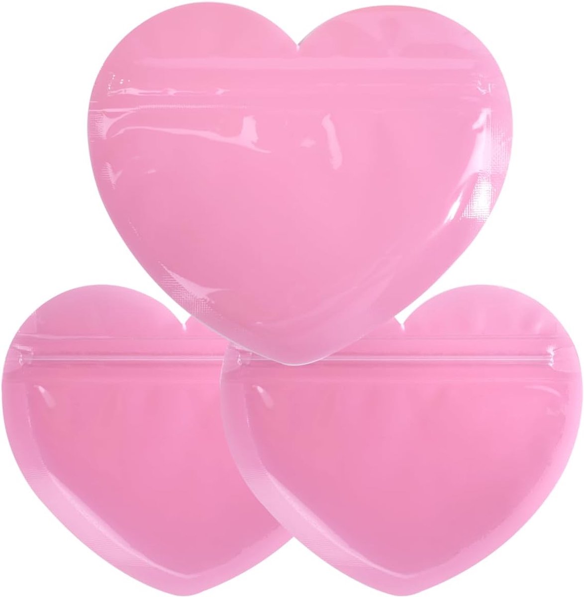 SnelShoppen - 100 Stuks Hartvormige Resealable Sieraden Tassen - Transparante Waterdichte Juwelen Opbergzakken - Oxidatievrije Sieradenopslag