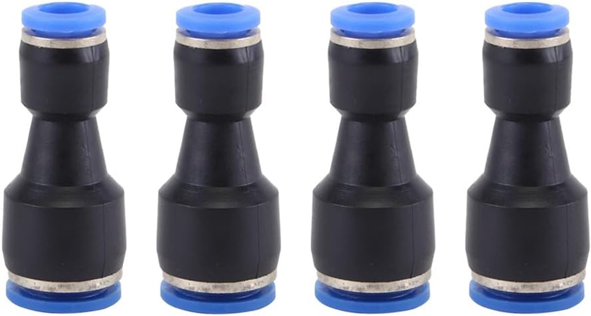 SnelShoppen - 4 Pack Pneumatische Fittingen, 16mm naar 12mm Push Lucht Connector, Rechte Snelle Ontkoppel Connector voor Machines, Elektronica en Verp