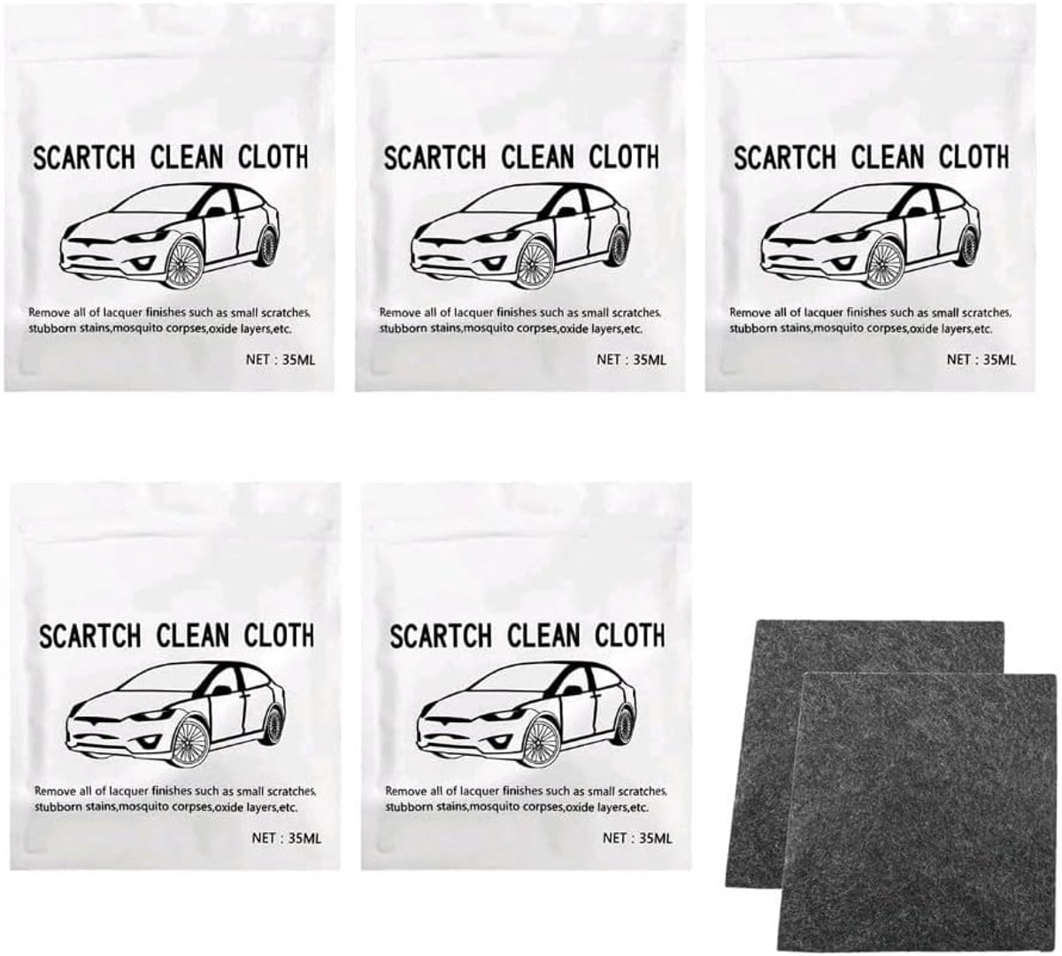 SnelShoppen - 10PCS Nano Sparkle Doek Multifunctionele Auto Krassen Herstel Doek voor Licht Krassen, Verven Onderhoud, Auto Schoonmaken, Nano Technolo