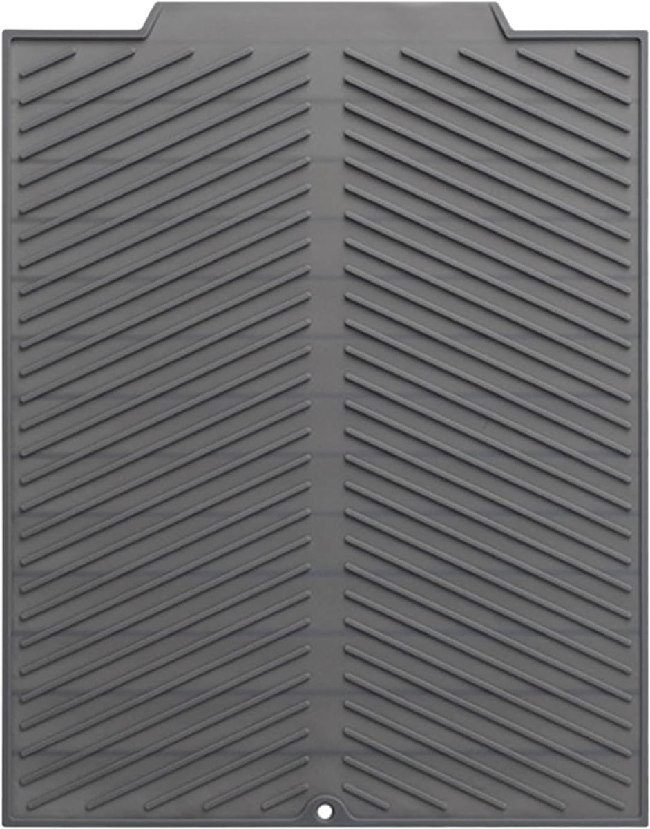 SnelShoppen - Silicone Drainer Mat, Antislip Afvoer Mat, Grote Druipmat, Opvouwbaar, Keukenaccessoire voor Schalen en Bestek, 41,2 x 33,5 cm