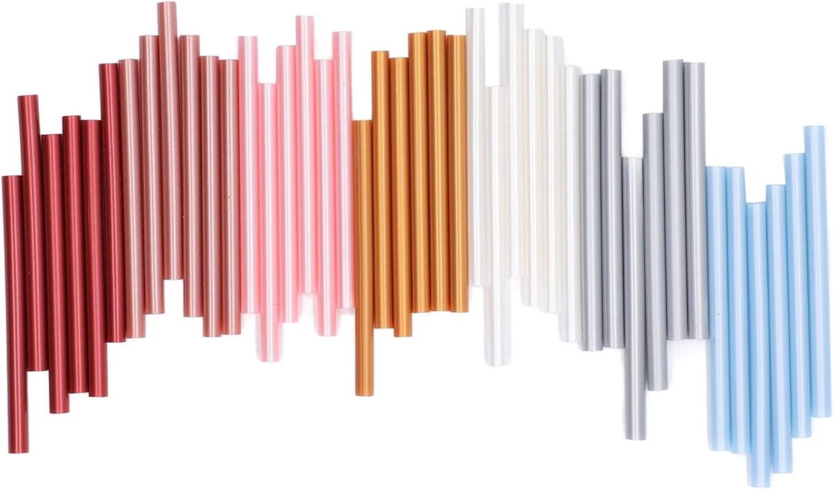 SnelShoppen - 42 Stuks Hot Glue Sticks 7x100mm, Mini Lijmpatronen voor Doe-Het-Zelf, Reparaties, Sterke Hechting, Veilig en Geurloos