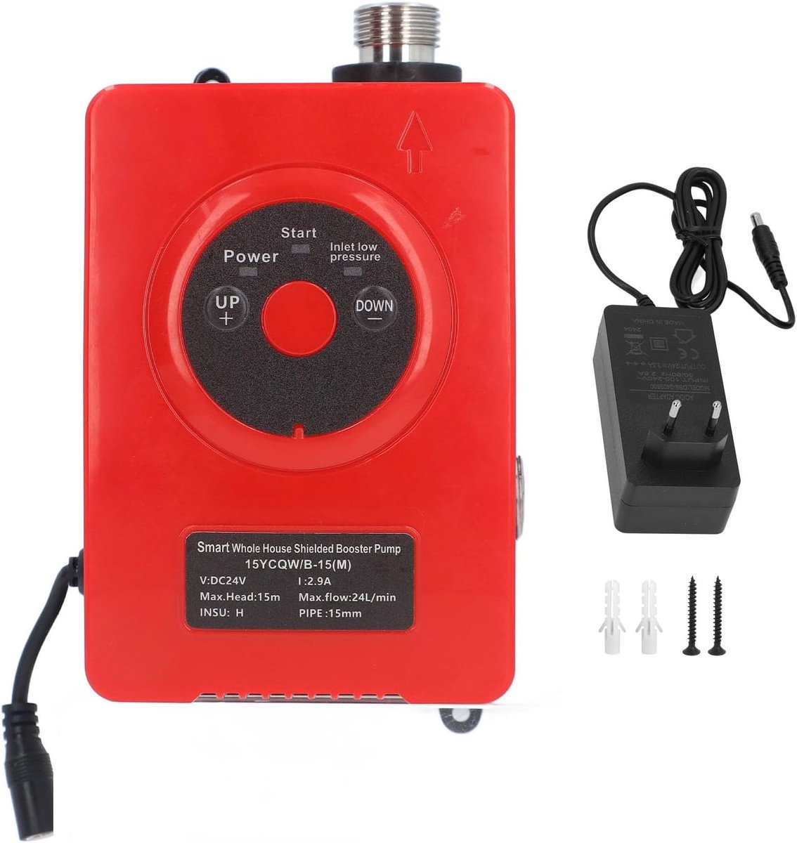 SnelShoppen - 24L/Min 69W Boiler Booster Pomp, Intelligente Geluidsarme Circulatiepomp voor Tuin, Tuinieren, Besproeiing, Waterdruk Verhoging
