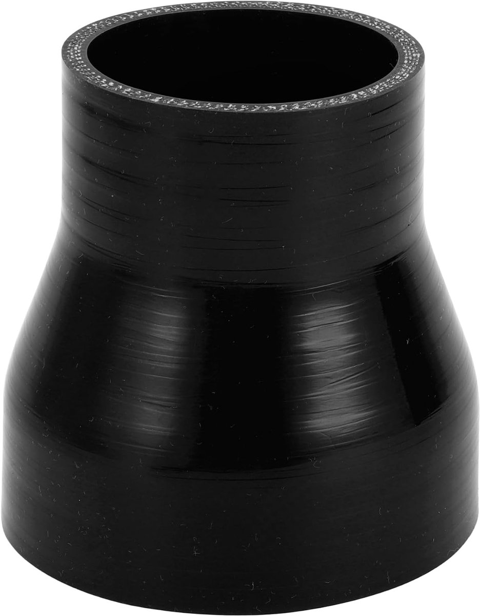 SnelShoppen - Universele Silicone Slang 2.48"-3.5" ID 3.94" Lengte 0° Koelslang 4-Lagen 5mm Dikte Zwart Inlaat/Turbo/Intercooler Pijp