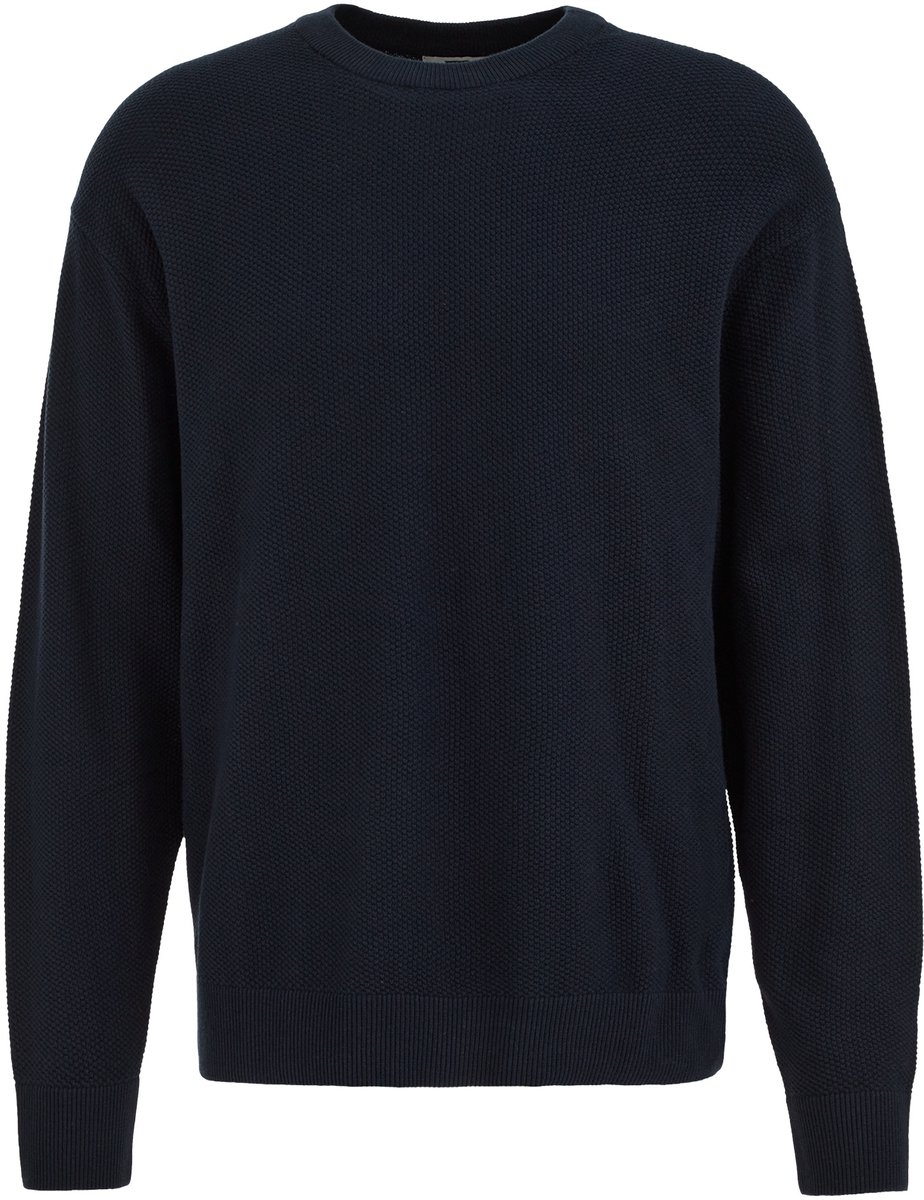 WE Fashion Heren regular fit gebreide trui met structuur