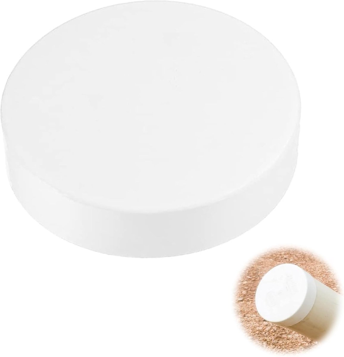 Drainpijpafdekking 125 mm, PVC afdekking voor afvoerpijpen, geschikt voor inbouwsystemen en het voorkomen van rioolinstroom (Ø 125 mm)