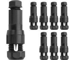Set van 8 Kabelclips voor Robotmaaiers en Tuinverlichting - T-tak Verbinder met Snelle Aansluiting en Stripping Vrije Technologie