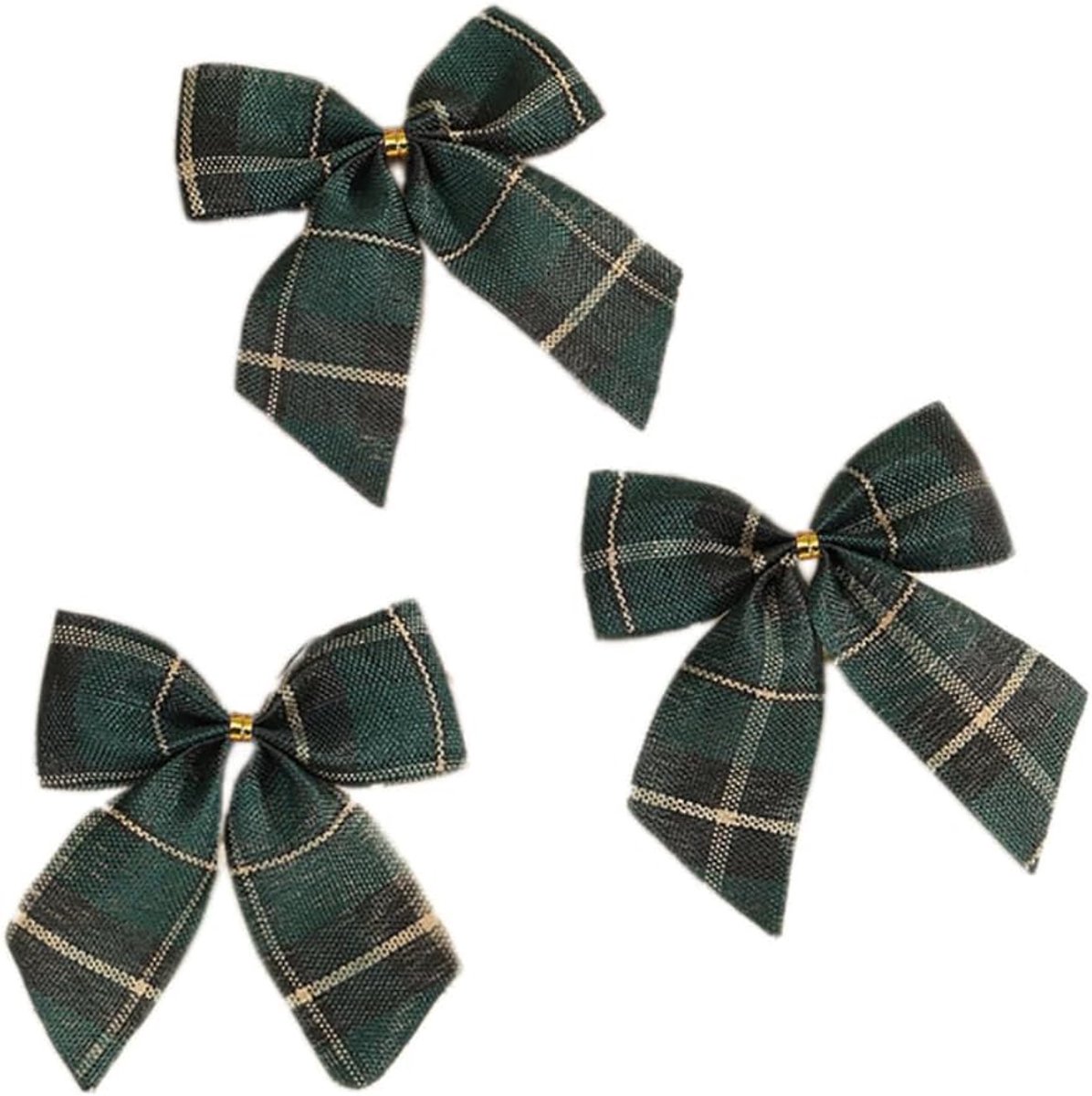 SnelShoppen - 20 Stuks Kerststrikken Decoratieve Strikken met Bel voor Kerstboomversiering, Hoogwaardige Materialen, Groen, Perfect voor Feesten en Ca