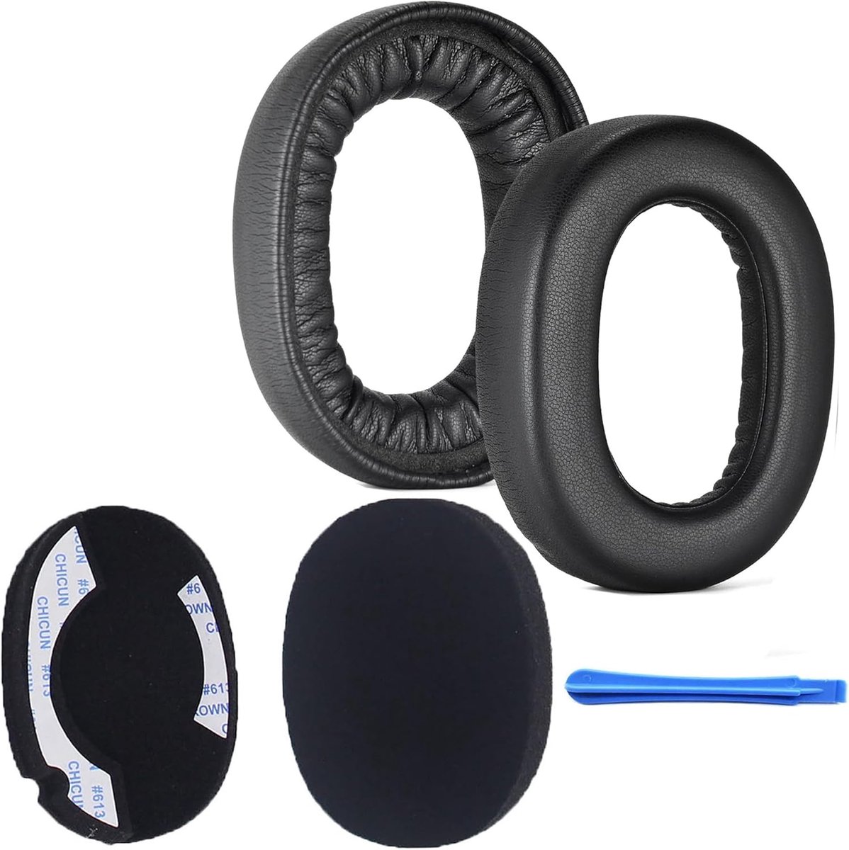 SnelShoppen - Vervangende Oorkussens voor Jabra Elite 85h - Dikke Geheugenfoam, Duurzaam PU Leer, Perfecte Pasvorm, Ideaal voor Geluidsisolatie, Zwart