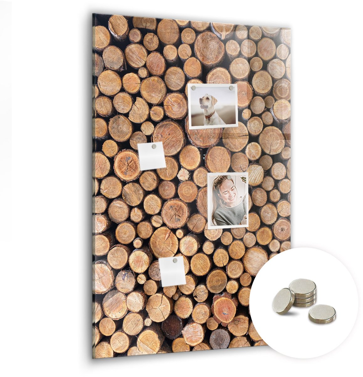 Coloray Glazen Magneetbord - Magnetisch Bord Donkere bloemen - 60x90 cm - Bruin Magneetbord - Magnetic Board - Woonkamer Decoratie