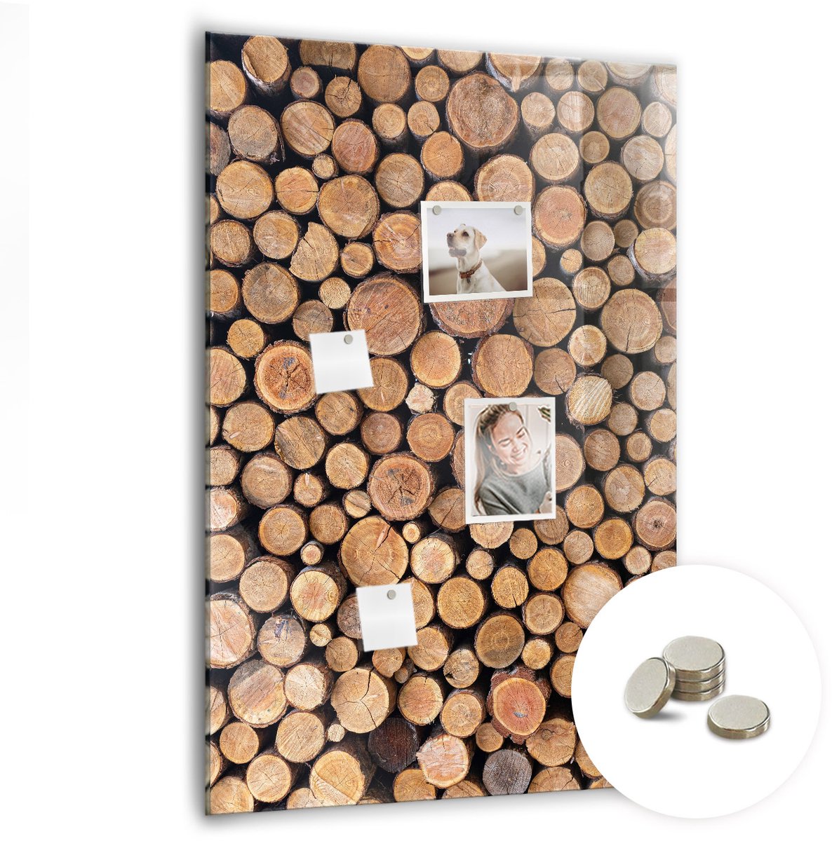 Coloray Glazen Magneetbord - Magnetisch Bord Chocolademelk - 70x100 cm - Bruin Magneetbord - Magnetic Board - Wanddecoratie